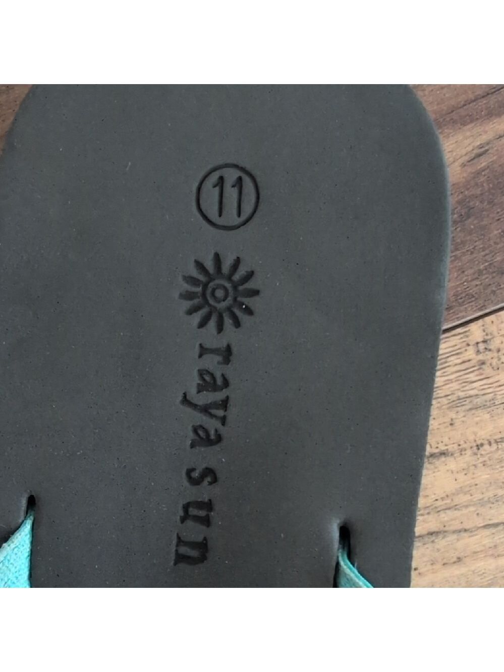 Raya Sun Vibrant Teal Slip On Flip Flops 11                -c169 - Picture 4 of 4